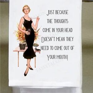 Thoughts In Your Head Kitchen Towel
"Sassy Girl"